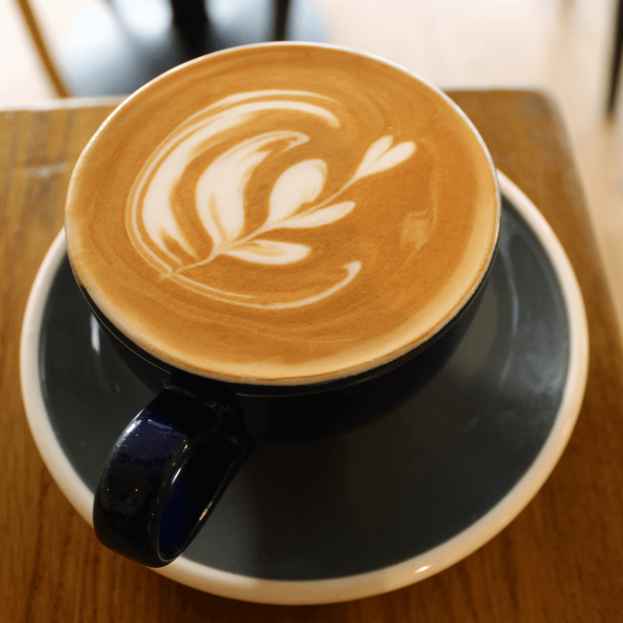 Two cups of latte art